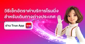 ลูกค้าทรู ดีแทค เช็กเรทบริการโรมมิ่ง และซื้อแพ็กเกจเสริมโรมมิ่ง สำหรับเดินทางต่างประเทศ ผ่านแอปทรู